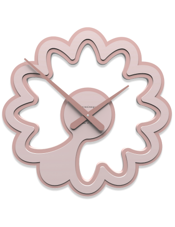 CALLEADESIGN: Ely orologio da parete in legno design fiore color rosa conchiglia in offerta