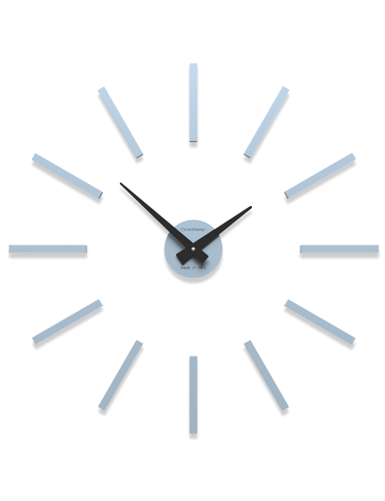 CALLEADESIGN: Orologio da parete moderno numeri adesivi legno azzurro polvere 62cm in offerta