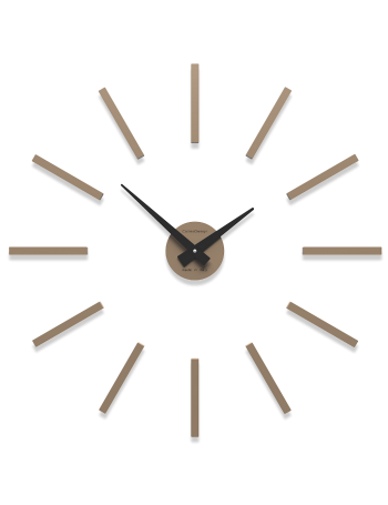 CALLEADESIGN: Orologio da parete moderno numeri adesivi legno caffelatte 62cm in offerta