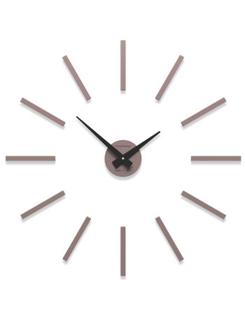CALLEADESIGN: Orologio da parete moderno numeri adesivi legno grigio prugna 62cm in offerta