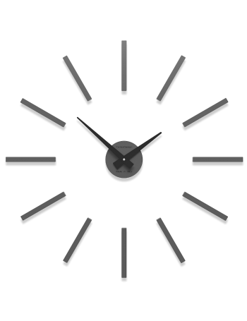 CALLEADESIGN: Orologio da parete moderno numeri adesivi legno grigio quarzo 62cm in offerta