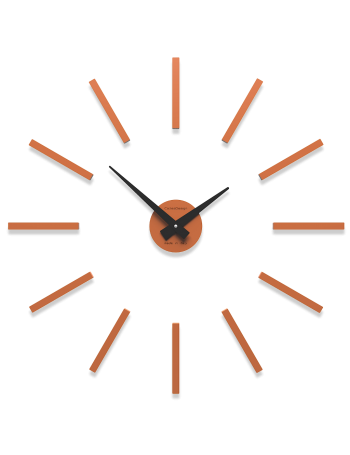 CALLEADESIGN: Orologio da parete numeri adesivi legno terracotta 62cm in offerta