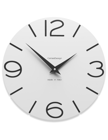 CALLEADESIGN: Orologio da muro rotondo in legno moderno colore bianco in offerta