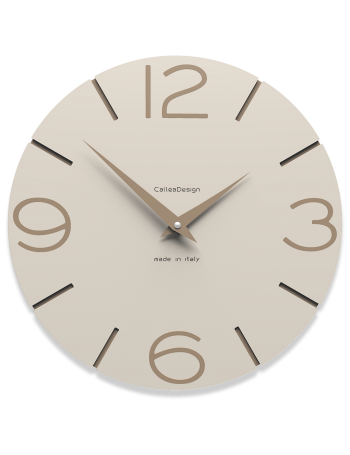 CALLEADESIGN: Orologio da muro in legno rotondo moderno color lino in offerta