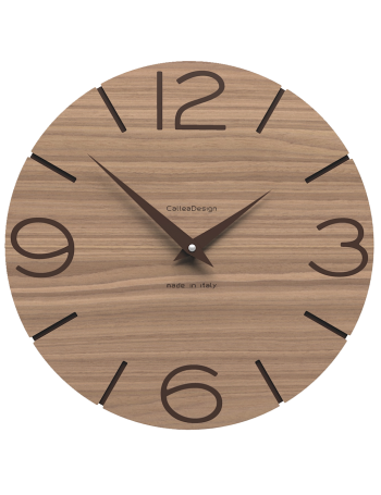 CALLEADESIGN: Orologio da muro in legno rotondo color noce canaletto in offerta