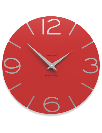 CALLEADESIGN: Orologio da muro in legno rotondo moderno color rosso fuoco in offerta