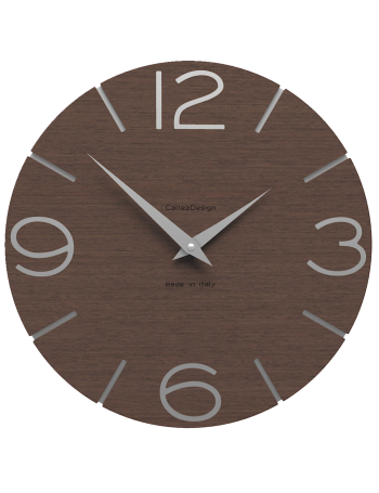 CALLEADESIGN: Orologio da muro rotondo in legno color rovere wenge in offerta