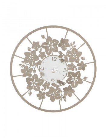 ARTI e MESTIERI: Orologio da parete design cornice di fior di loto sabbia 60cm in offerta