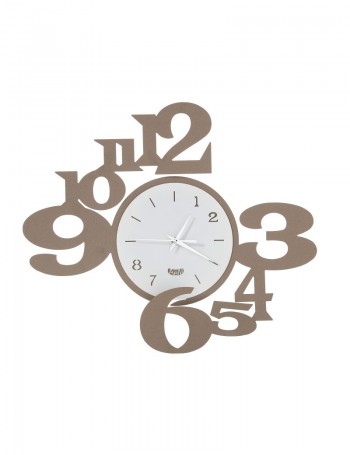 ARTI e MESTIERI: Chiasmo king orologio da parete moderno bianco beige 45x40cm in offerta