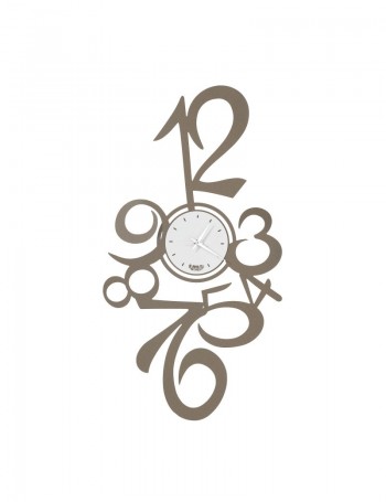 ARTI e MESTIERI: Calypso orologio da parete con numeri grandi bianco beige 35x65cm in offerta