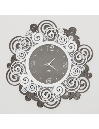 ARTI e MESTIERI: Orfeo orologio da parete design particolare bianco e fango 50cm in offerta