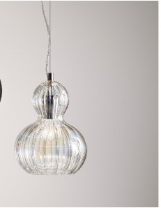 ANTEALUCE: Olivia sospensione 17cm iride cromo trasparente in offerta