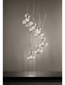 ANTEALUCE: Olivia sospensione 24cm iride cromo trasparente in offerta 2