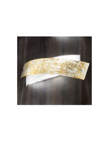 GEA LUCE: Camilla am foglia oro applique design moderno 54x20cm in offerta