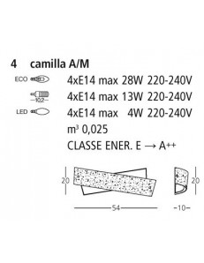 GEA LUCE: Camilla am foglia oro applique design moderno 54x20cm in offerta 2