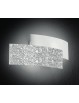 GEA LUCE: Lara applique moderna da parete vetro bianco decoro foglia argento in offerta