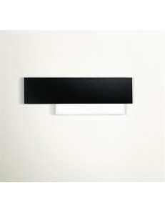 GEA LUCE: Doha piccola applique LED 15w lampada parete nero e bianco in offerta