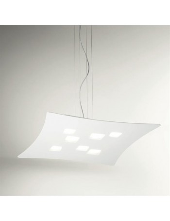 GEA LUCE: Isotta lampadario LED per soggiorno moderno biemissione bianco in offerta