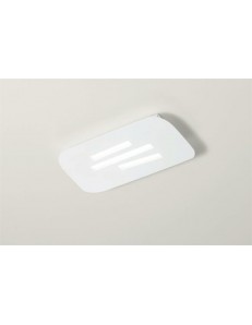 GEA LUCE: Febe plafoniera piccola rettangolare bianca 2g11 LED moderna in offerta