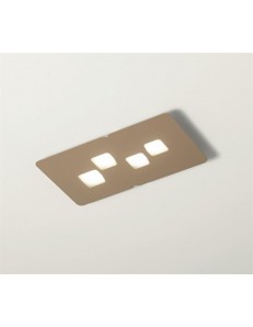 GEA LUCE: Bilbao plafoniera GX53 LED piccola tortora rettangolare design in offerta
