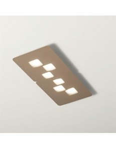 GEA LUCE: Bilbao plafoniera GX53 LED media tortora rettangolare design in offerta