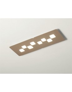 GEA LUCE: Bilbao plafoniera GX53 LED grande tortora rettangolare design in offerta