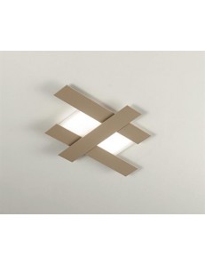 GEA LUCE: Doha plafoniera piccola LED 30w bianco e tortora luce calda moderna in offerta