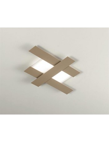 GEA LUCE: Doha plafoniera piccola LED 30w bianco e tortora luce calda moderna in offerta