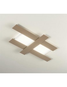 GEA LUCE: Doha plafoniera grande LED 50w tortora e bianco design in offerta