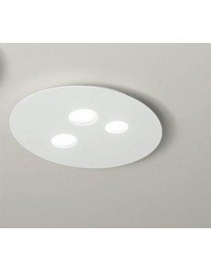 GEA LUCE: Luna plafoniera LED design moderna metallo bianco ovale in offerta