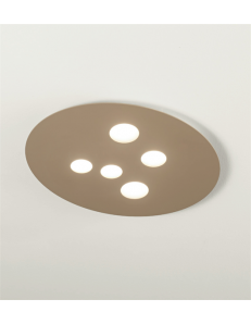 GEA LUCE: Luna plafoniera ovale LED design moderno metallo colore tortora in offerta