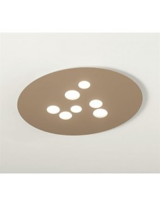 GEA LUCE: Luna grande ovaleplafoniera LED design moderno tortora in offerta