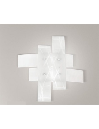 GEA LUCE: Frida plafoniera piccola vetri fili bianchi design moderno in offerta