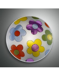 FABAS LUCE: Plafoniera rotonda design fiori 30cm per cameretta in offerta