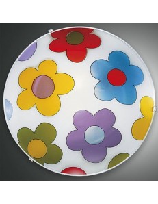 FABAS LUCE: Plafoniera rotonda design fiori 40cm per cameretta in offerta