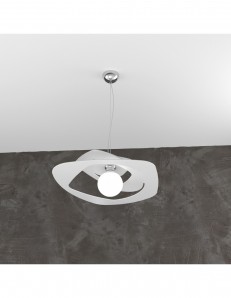 TOP LIGHT: Warped sospensione moderna bianca 50cm in offerta