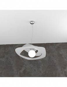 TOP LIGHT: Warped sospensione moderna grigio 50cm in offerta