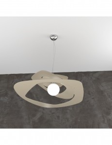 TOP LIGHT: Warped sospensione moderna sabbia 65cm in offerta