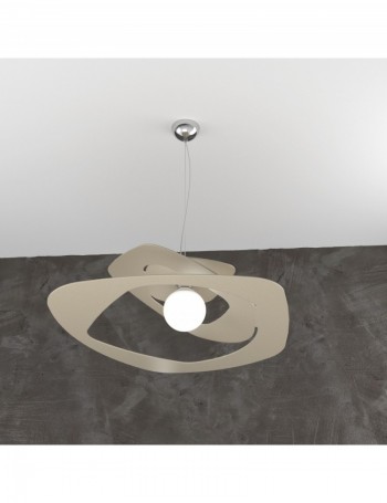 TOP LIGHT: Warped sospensione moderna sabbia 65cm in offerta