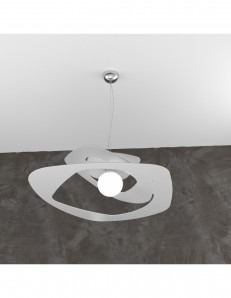 TOP LIGHT: Warped sospensione moderna grigio 65cm in offerta