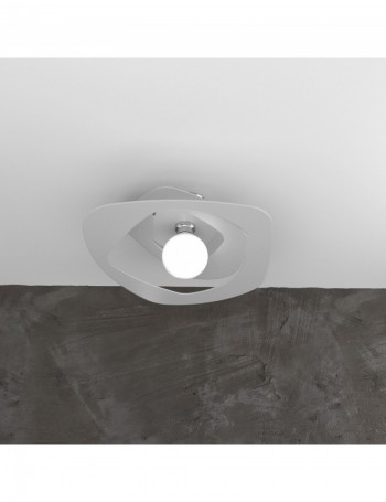 TOP LIGHT: Warped plafoniera moderna grigio 50cm in offerta