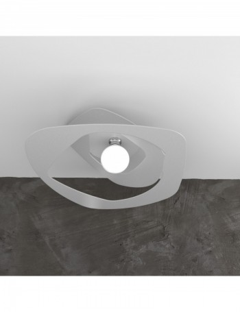 TOP LIGHT: Warped plafoniera moderna grigio 65cm in offerta