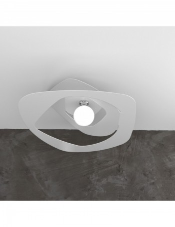 TOP LIGHT: Warped plafoniera moderna bianco 65cm in offerta
