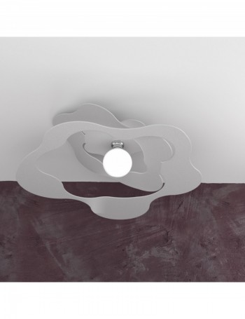 TOP LIGHT: Ripples plafoniera moderna grigio 70cm in offerta