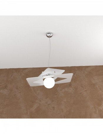 TOP LIGHT: Wacky sospensione quadrata moderna bianco 45cm in offerta