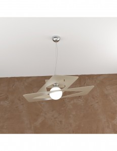 TOP LIGHT: Wacky big sospensione moderna quadrata sabbia 60cm in offerta
