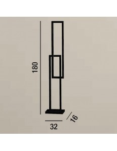 PERENZ: Cross piantana LED moderna 64w nera 3000k in offerta 2