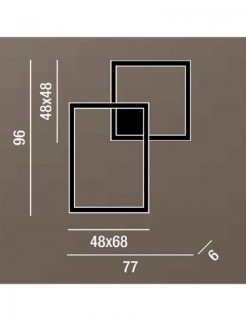 PERENZ: Cross plafoniera LED moderna 64w bianca 3000k in offerta