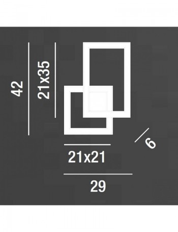 PERENZ: Cross small applique LED moderna 20w nera 3000k in offerta