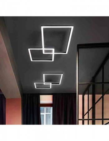 PERENZ: Cross big applique LED moderna 45w nera 3000k in offerta